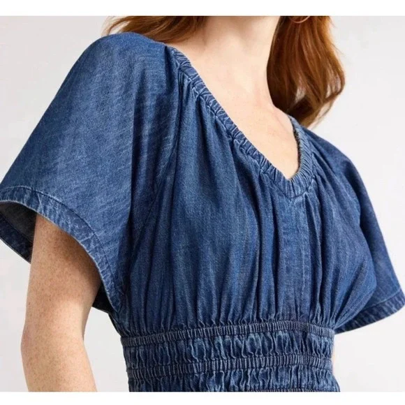 Blue Midi Denim Dress - Picture 10 of 10